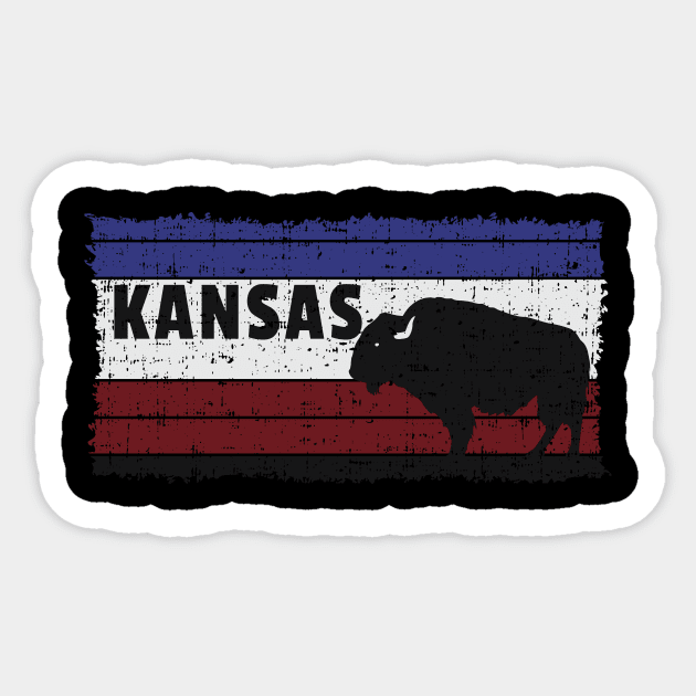 Kansas USA Topeka The Sunflower State Wichita City Old Cowtown Museum Design Gift Idea Sticker by c1337s